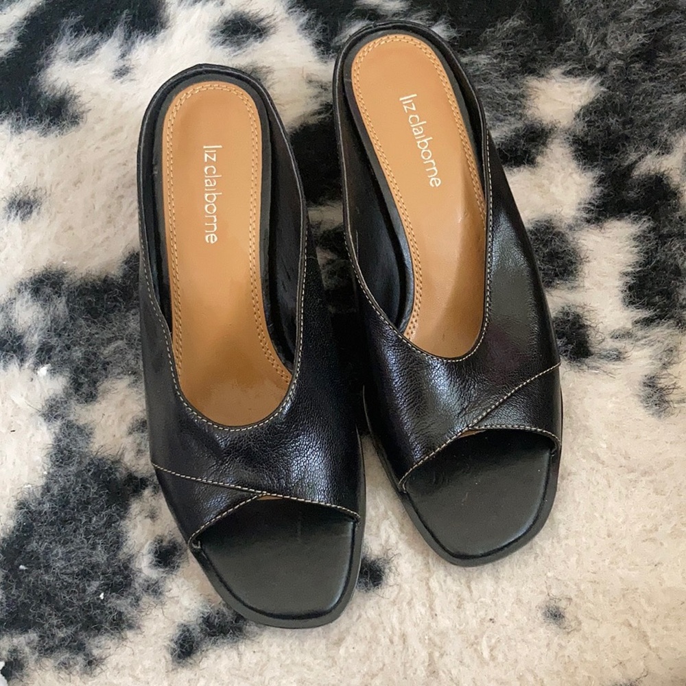 Leather sandal mule Liz Claiborne